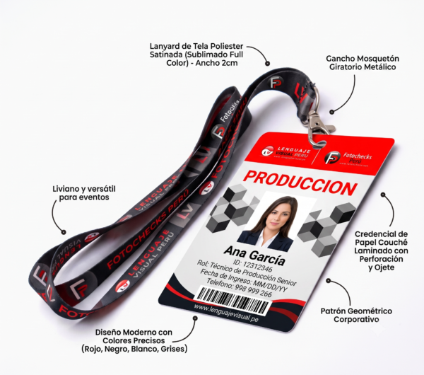 lanyard de 2 cm con PVC perforado fotochecksperu
